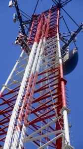 tower painting in action