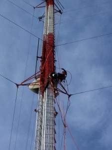 tower painting in process